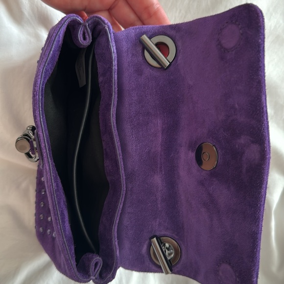 Rebecca Minkoff Edie date night crossbody with crystal studs Passion Flower - Picture 7 of 9